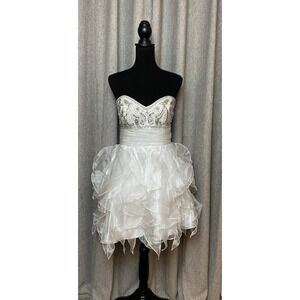 Cinderella Homecoming Prom Cocktail Dress Size 10 Short Luxe‎ Rhinestones Beaded
